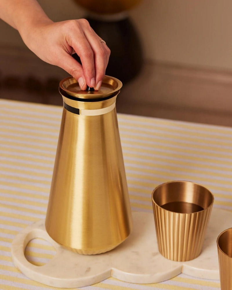 Yin and Yang Brass Jug linen by Gado Living for in Singapore