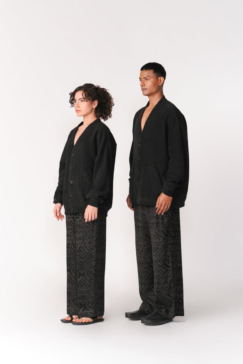 Oru Cardigan jacket/overlay by Turn Black in black for women in Singapore