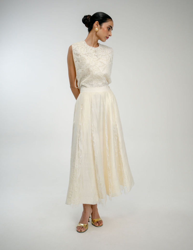 Love Letter Set mulberry silk co-ord set by Ode to Odd in off white for women in Singapore