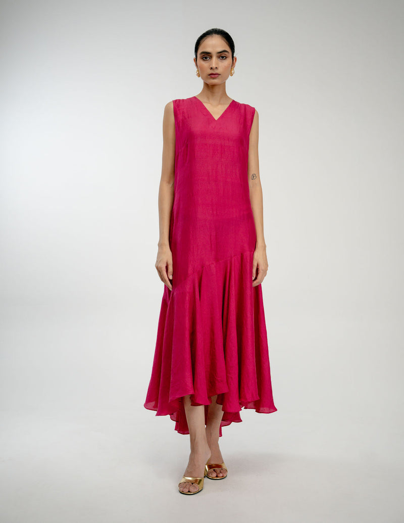 Found Again Set mulberry silk dress by Ode to Odd in pink for women in Singapore