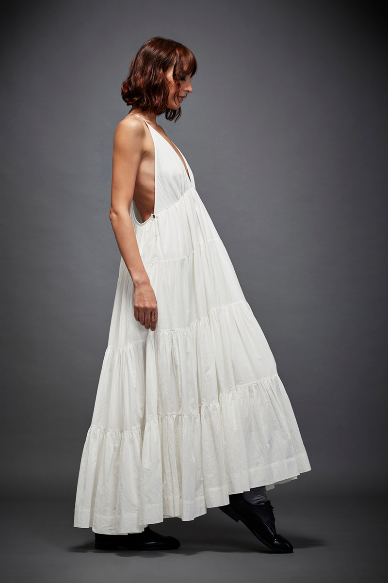 LEIA DRESS cotton by Chola in white color for women in Singapore