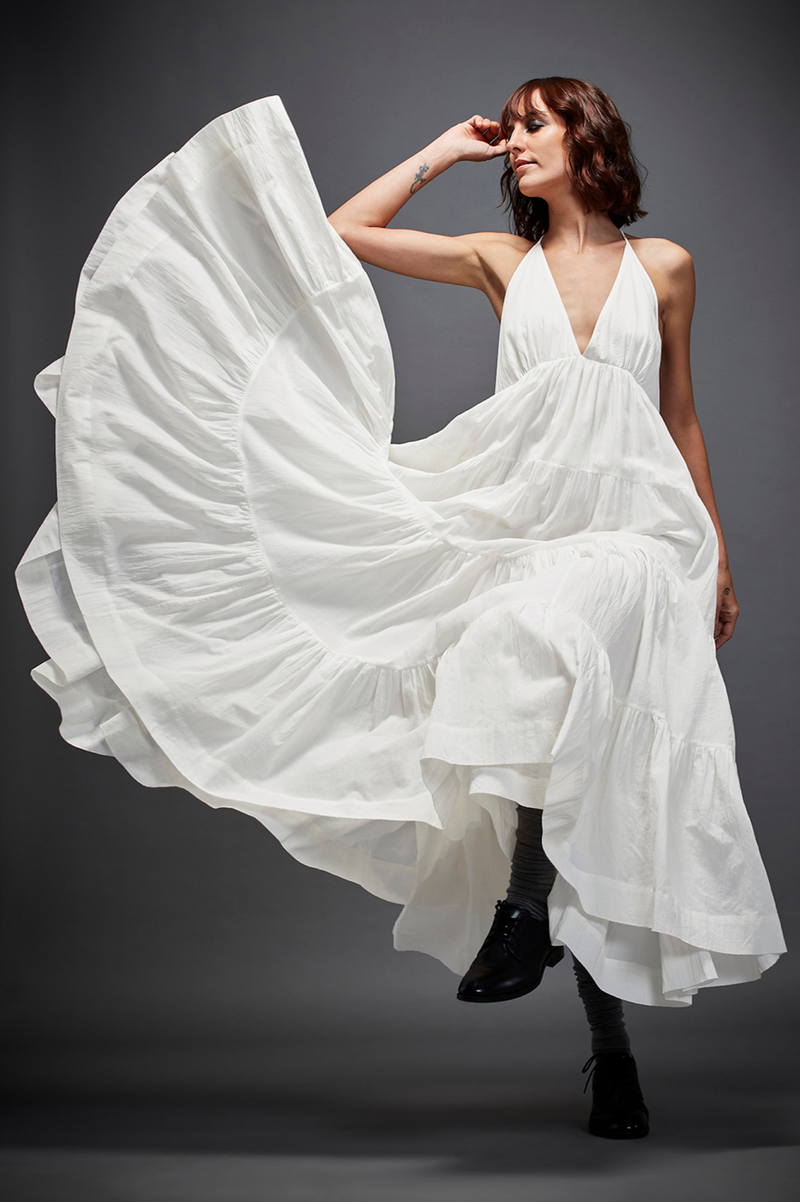 SOFIA DRESS cotton by Chola in white color for women in Singapore