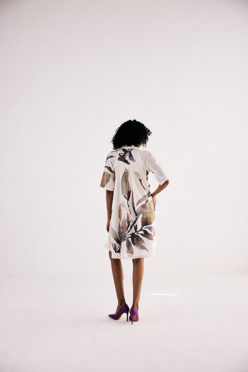 IVORY BLOOM DRESS cotton by Khara Kapas in white for women in Singapore