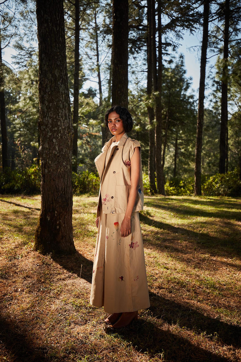 Sandstone Jumpsuit Set oxford by Khara Kapas for women in Singapore