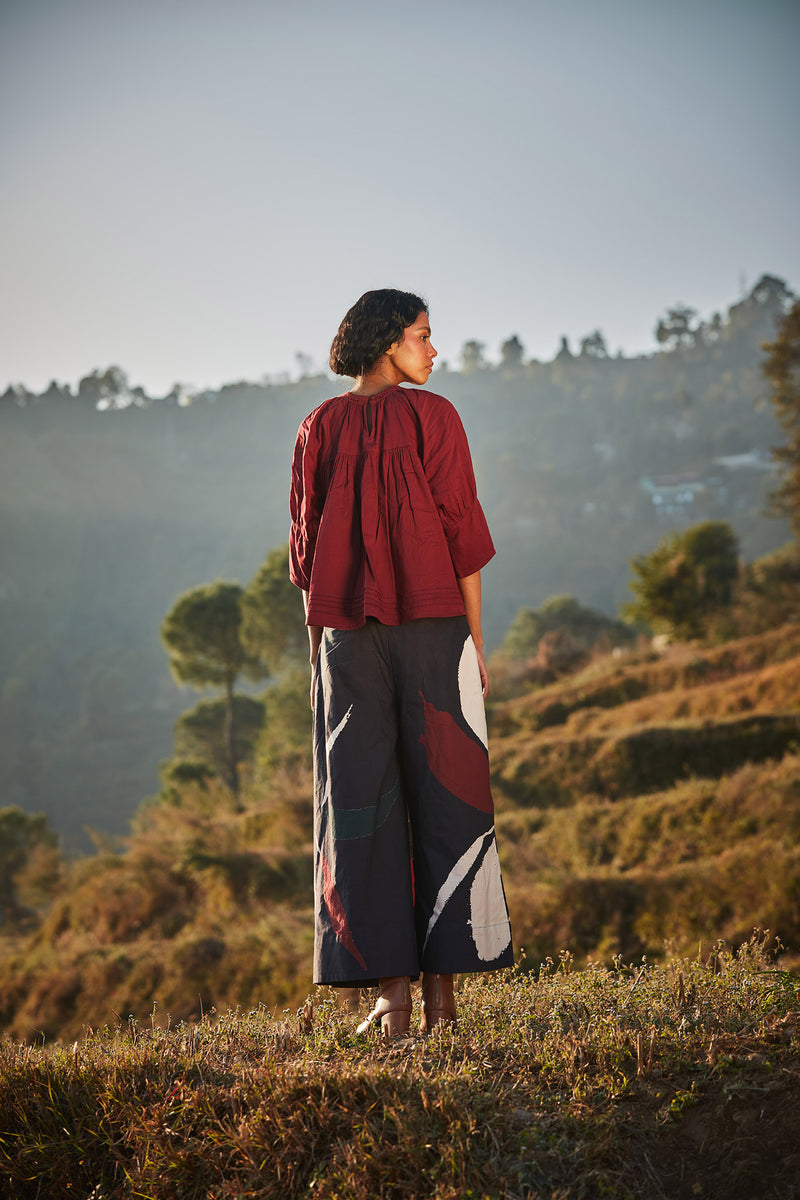 Cherry Bloom Top cotton by Khara Kapas in multi for women in Singapore