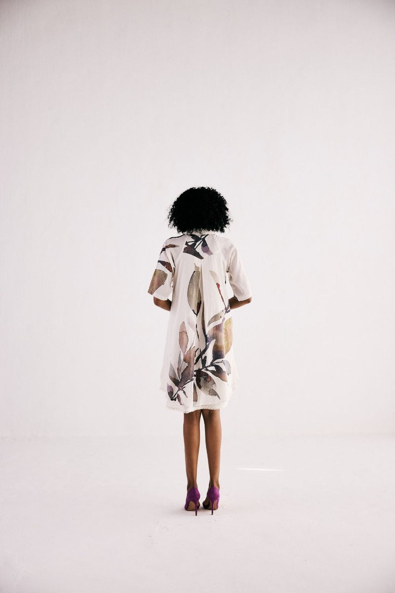 IVORY BLOOM DRESS cotton by Khara Kapas in white for women in Singapore