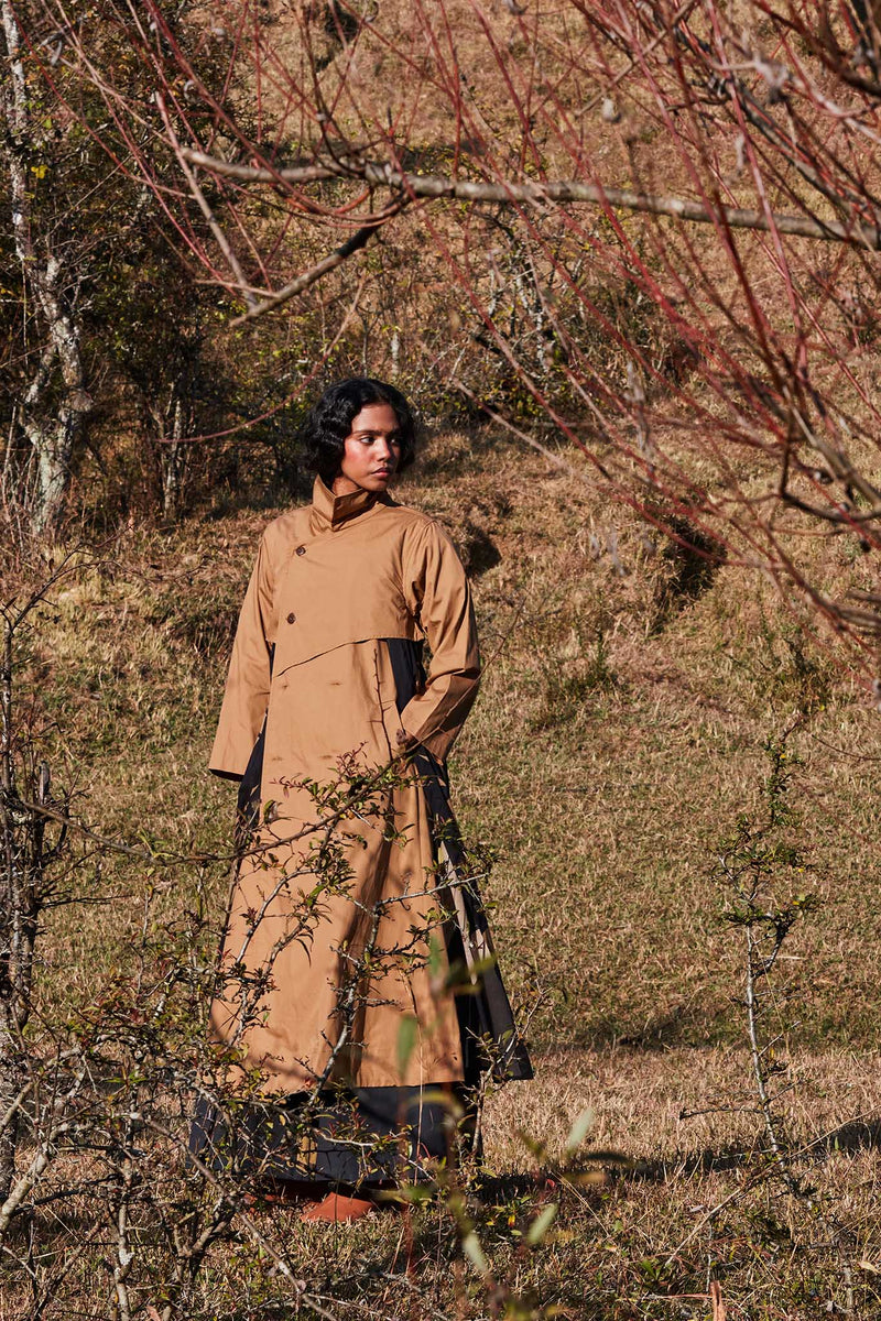 Fogstone Trench Coat poplin by Khara Kapas in multi for women in Singapore