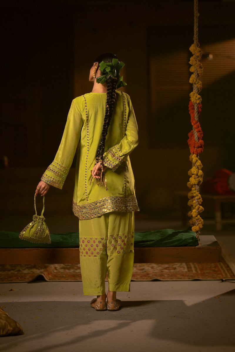 Veere Salwar Kameez Kurta Set- Sublime Neon