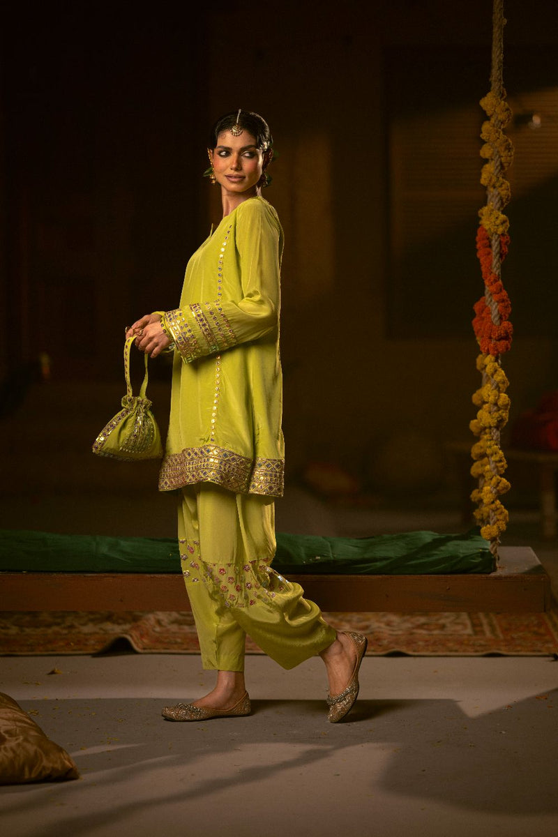 Veere Salwar Kameez Kurta Set- Sublime Neon