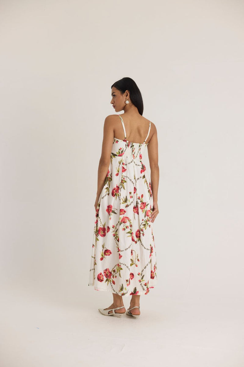 ROSITA BRALETTE DRESS satin by Yam in white color for women in Singapore