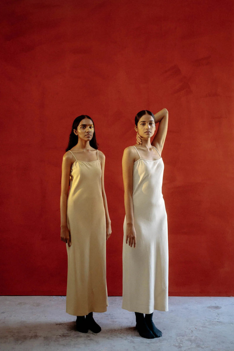 SAKTI SLIP DRESS silk Buy SAKTI SLIP DRESS from C&W | Dresses for Women by Ituvana in rust color for women in Singapore