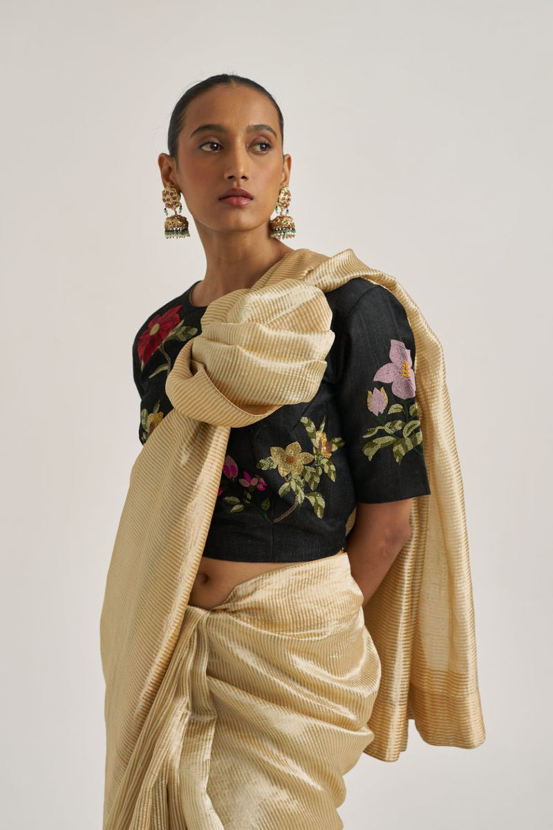Bhavya Sari Beige silk by Suparna Som in beige color for women in Singapore