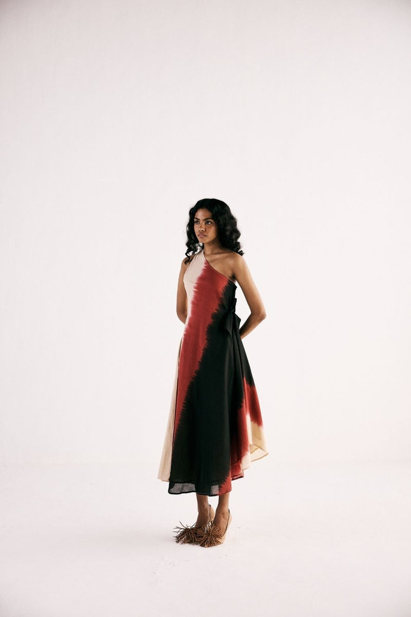 RED HORIZON DRESS cotton by Khara Kapas in multi for women in Singapore