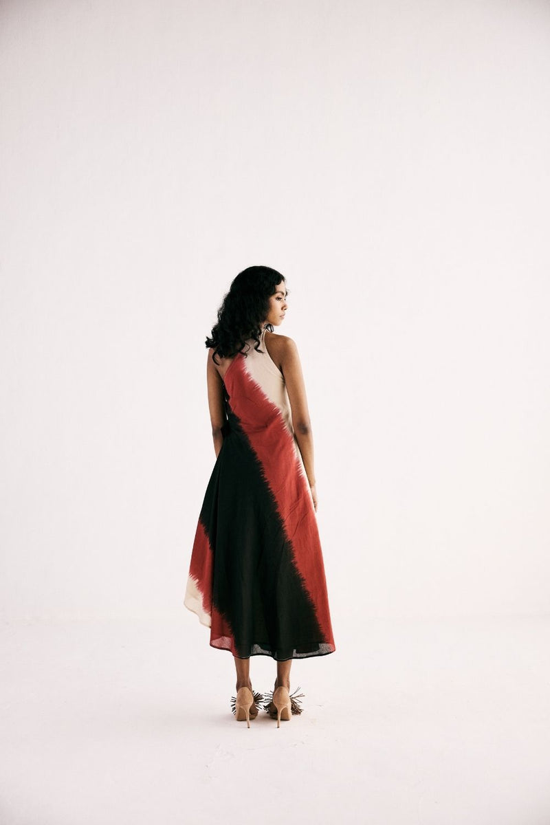RED HORIZON DRESS cotton by Khara Kapas in multi for women in Singapore