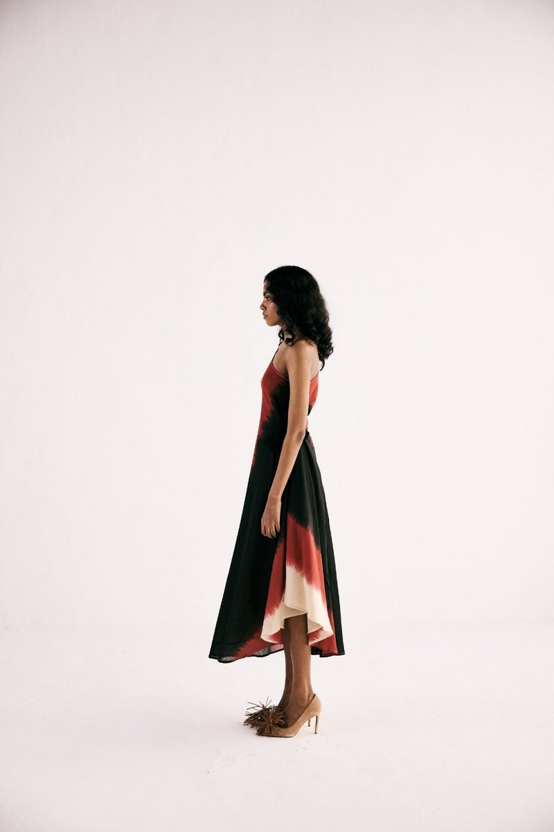 RED HORIZON DRESS cotton by Khara Kapas in multi for women in Singapore