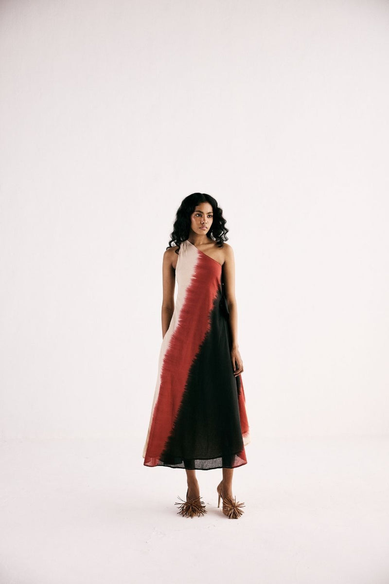 RED HORIZON DRESS cotton by Khara Kapas in multi for women in Singapore