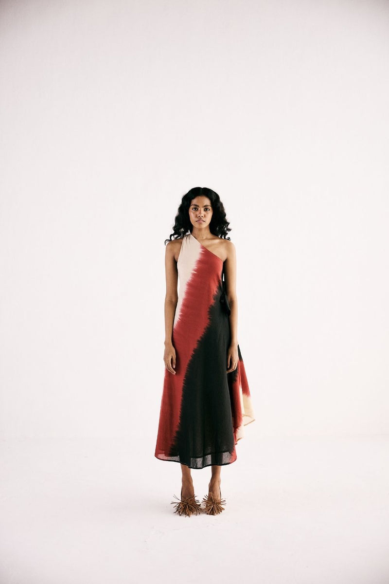 RED HORIZON DRESS cotton by Khara Kapas in multi for women in Singapore