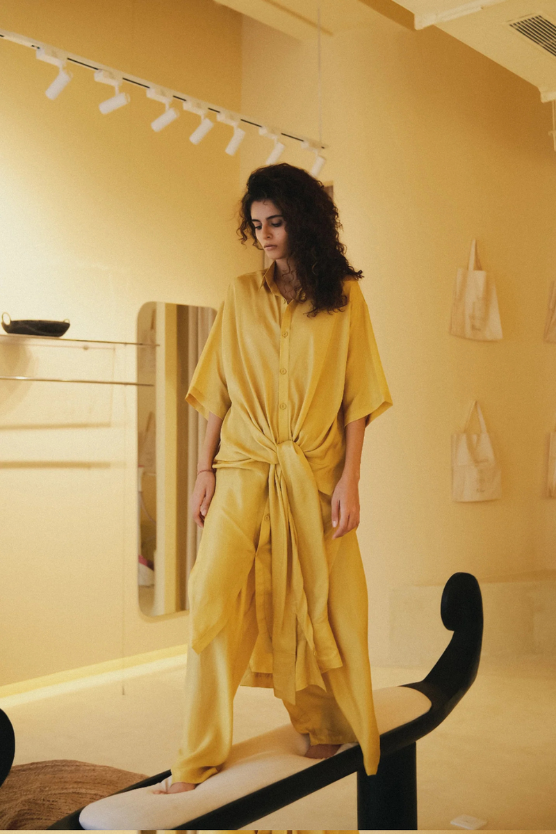 Roha Shirt Set silk Buy Roha Shirt Set from C&W | Co-Ord Sets for Women by Ituvana for women in Singapore