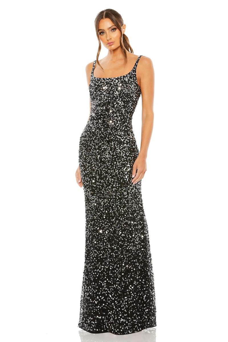 10705-Slip Gown by Mac Duggal in black color for women in Singapore