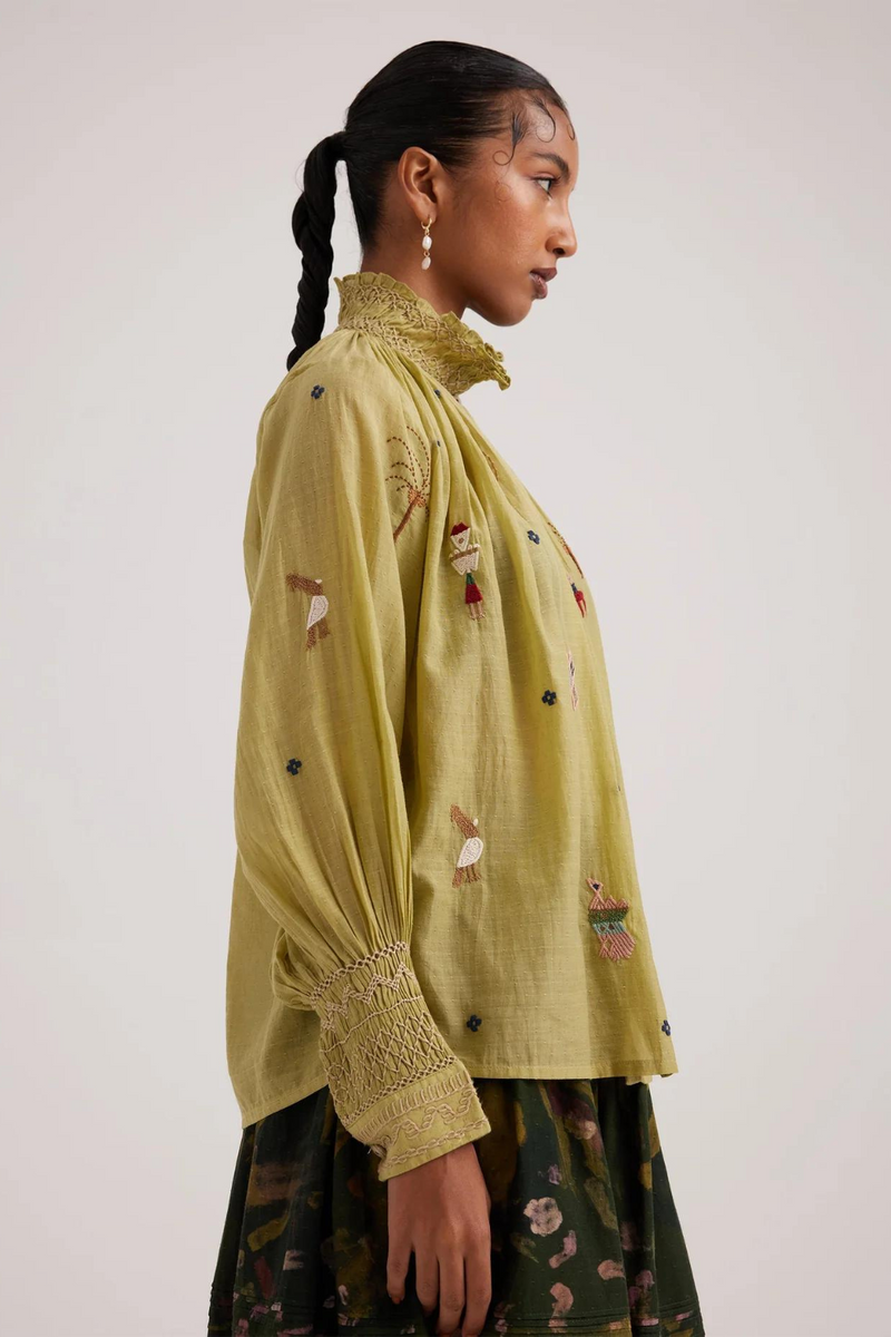 Farmer Top-Folk Green cotton by CORD for women in Singapore