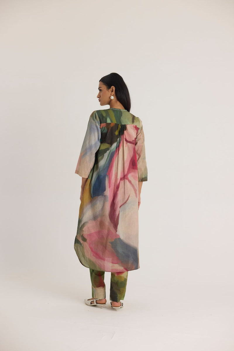 TILLY LONG COTTON KURTA SET cotton by Yam in multi color for women in Singapore