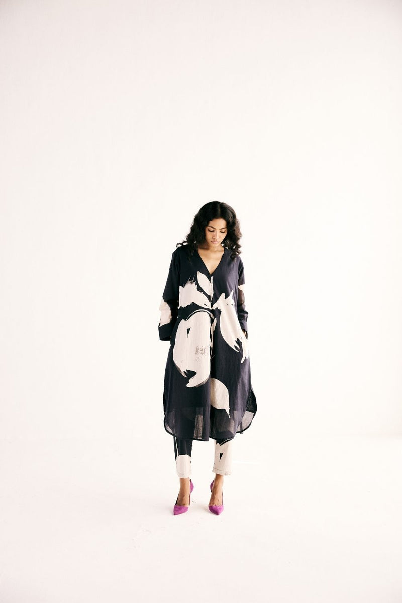 MAVEN KURTA SET cotton by Khara Kapas in black for women in Singapore