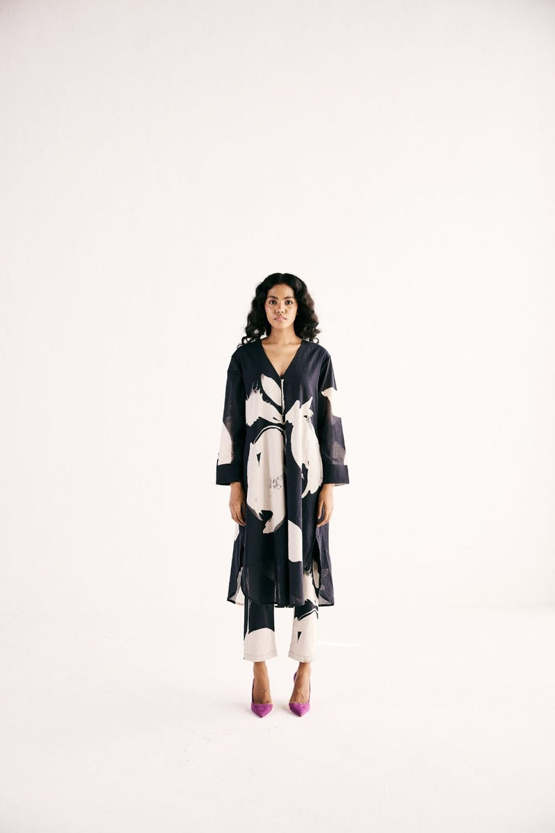 MAVEN KURTA SET cotton by Khara Kapas in black for women in Singapore