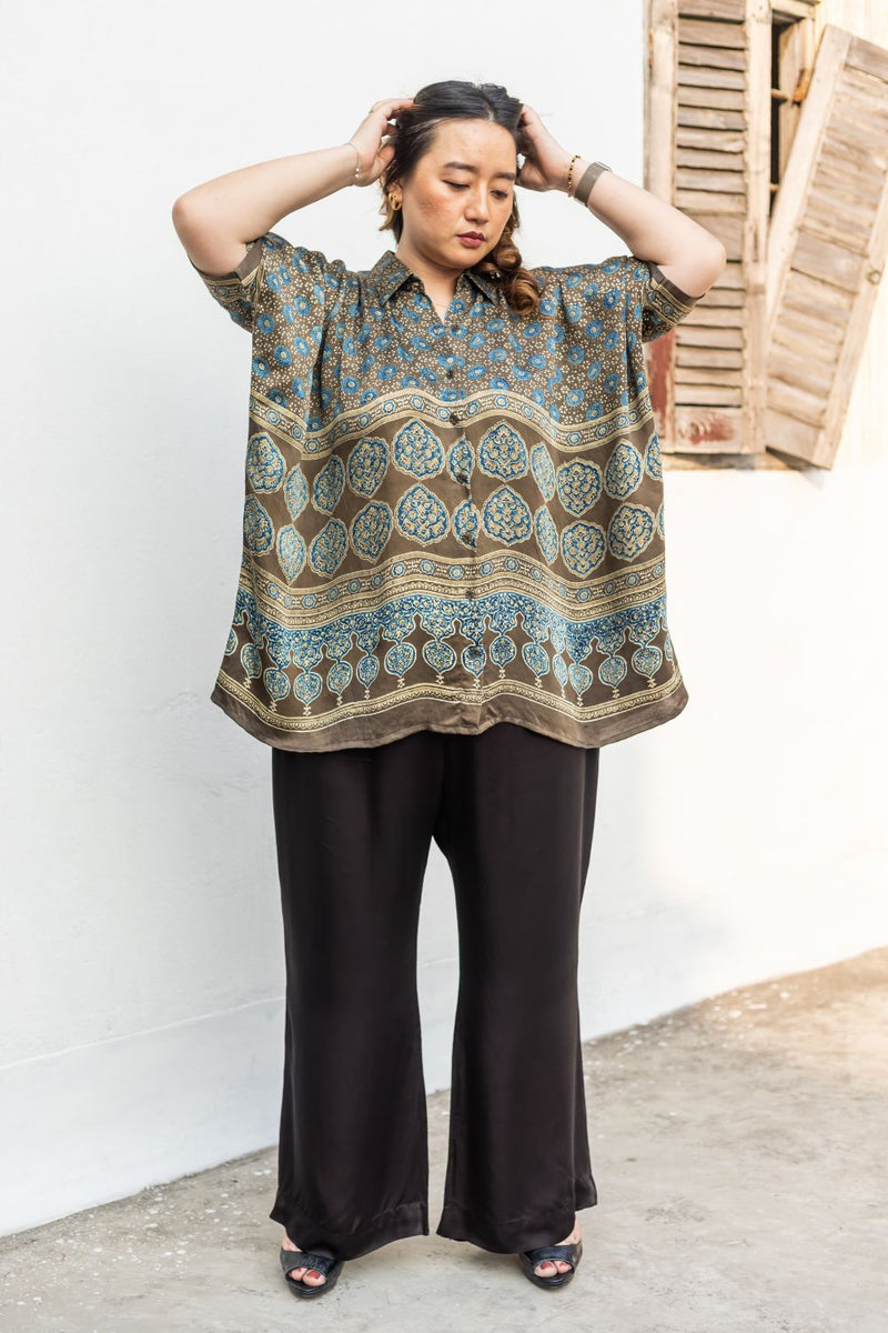 Dorset Beige Antifit Shirt Shirt & Pants Two-Piece Set