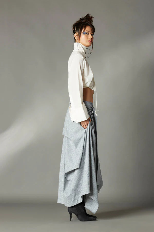 Milena Shirt in White cotton by Chola in white color for women in Singapore