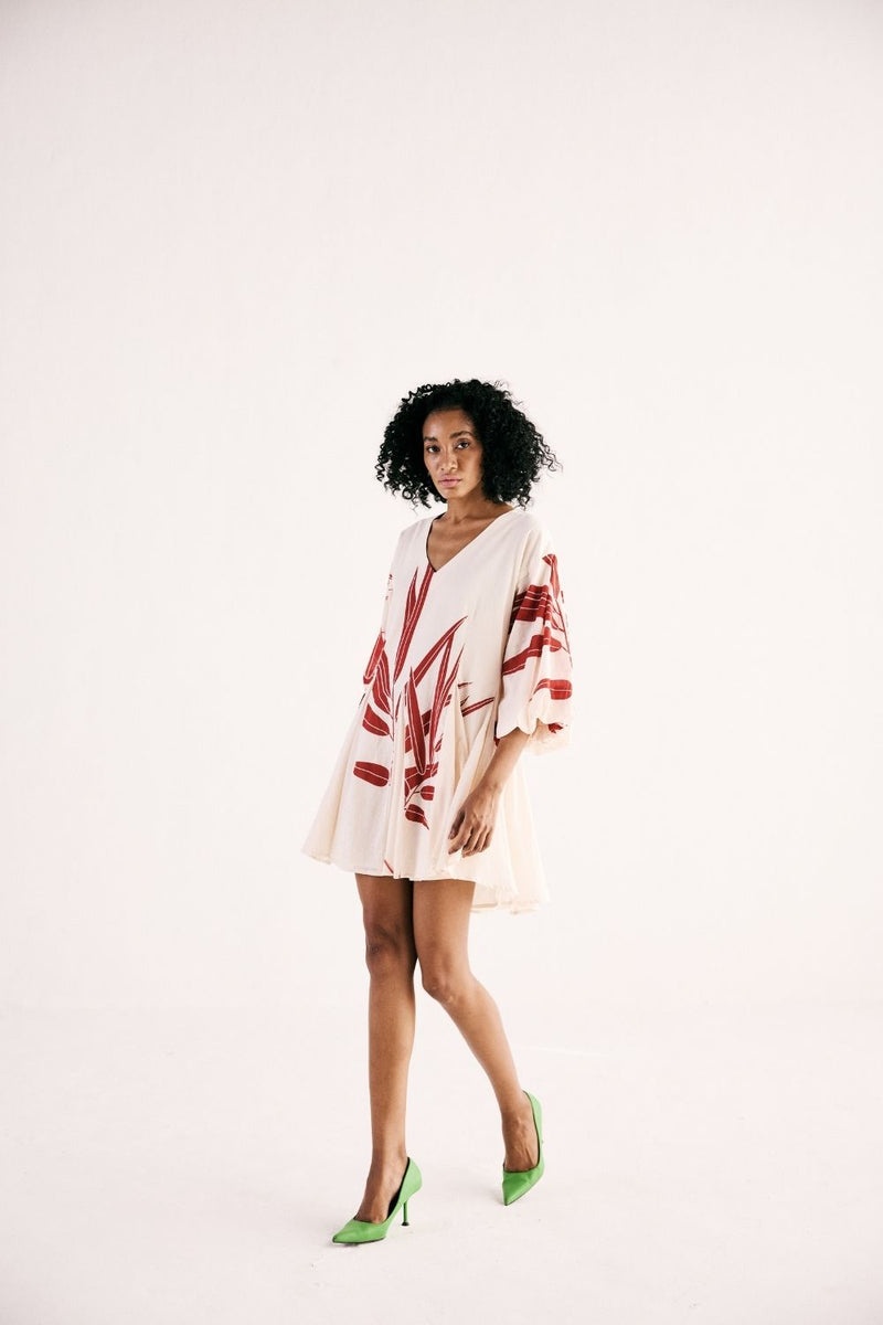 GARNET GROVE DRESS cotton by Khara Kapas in white for women in Singapore