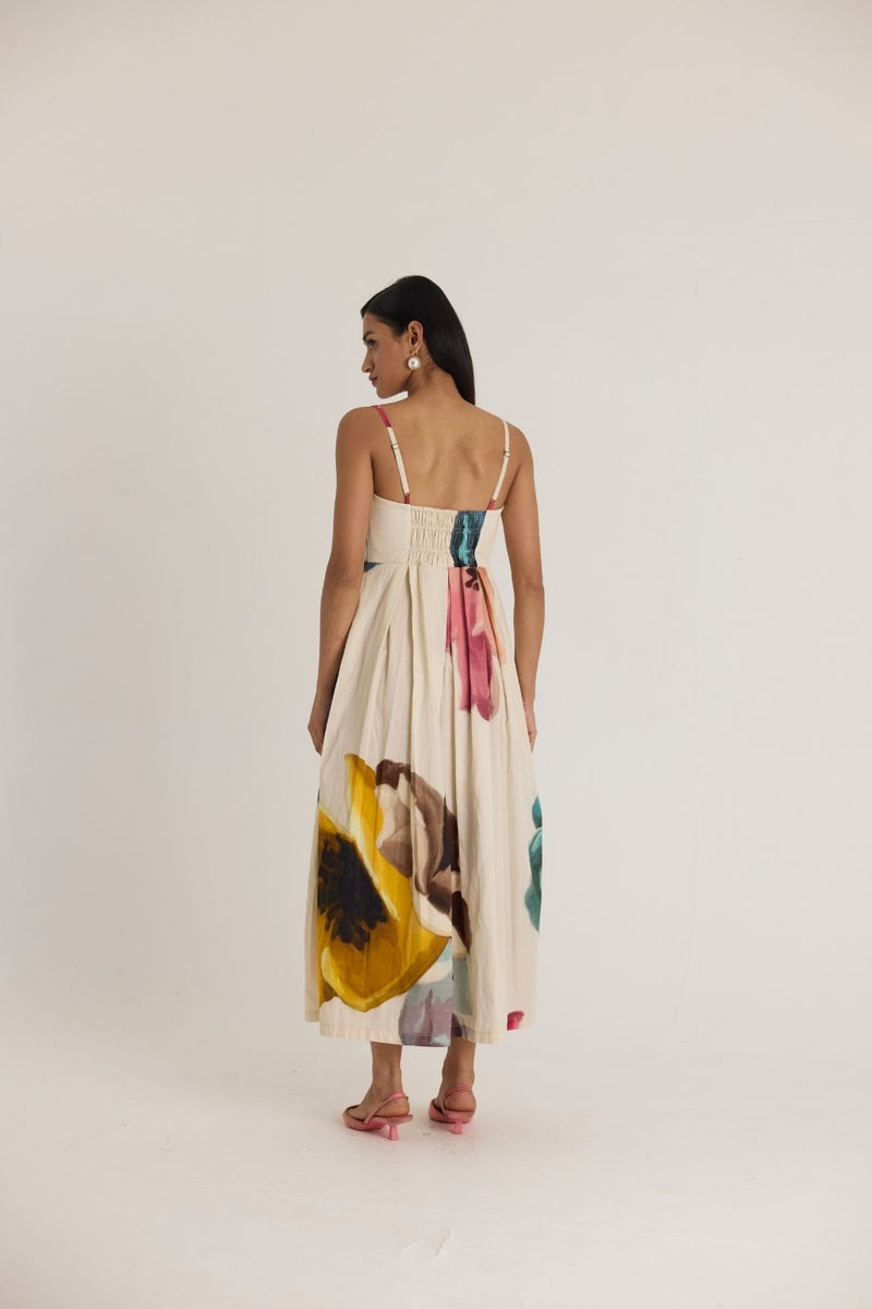 LILA BRALETTE DRESS satin by Yam in white color for women in Singapore