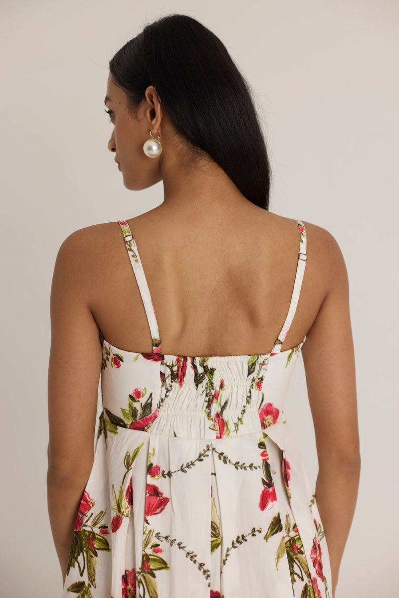 ROSITA BRALETTE DRESS satin by Yam in white color for women in Singapore