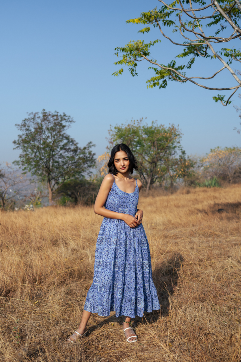 Jodhpur Dress - Handblock Printed Cotton Dress