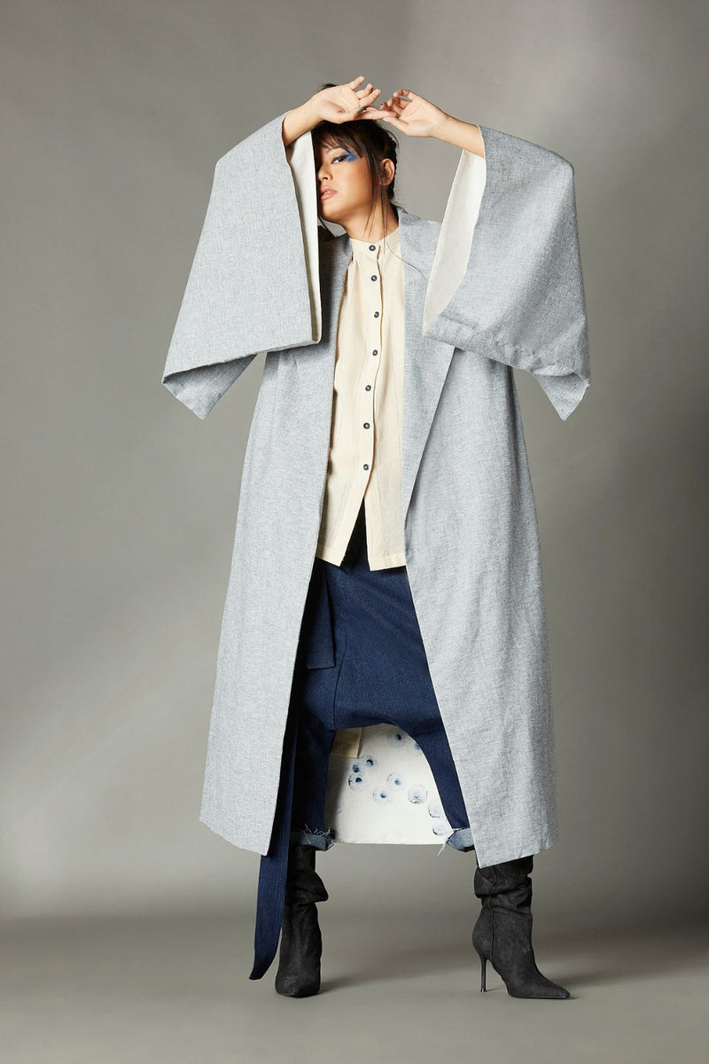 Knox Jacket cotton by Chola in blue color for women in Singapore