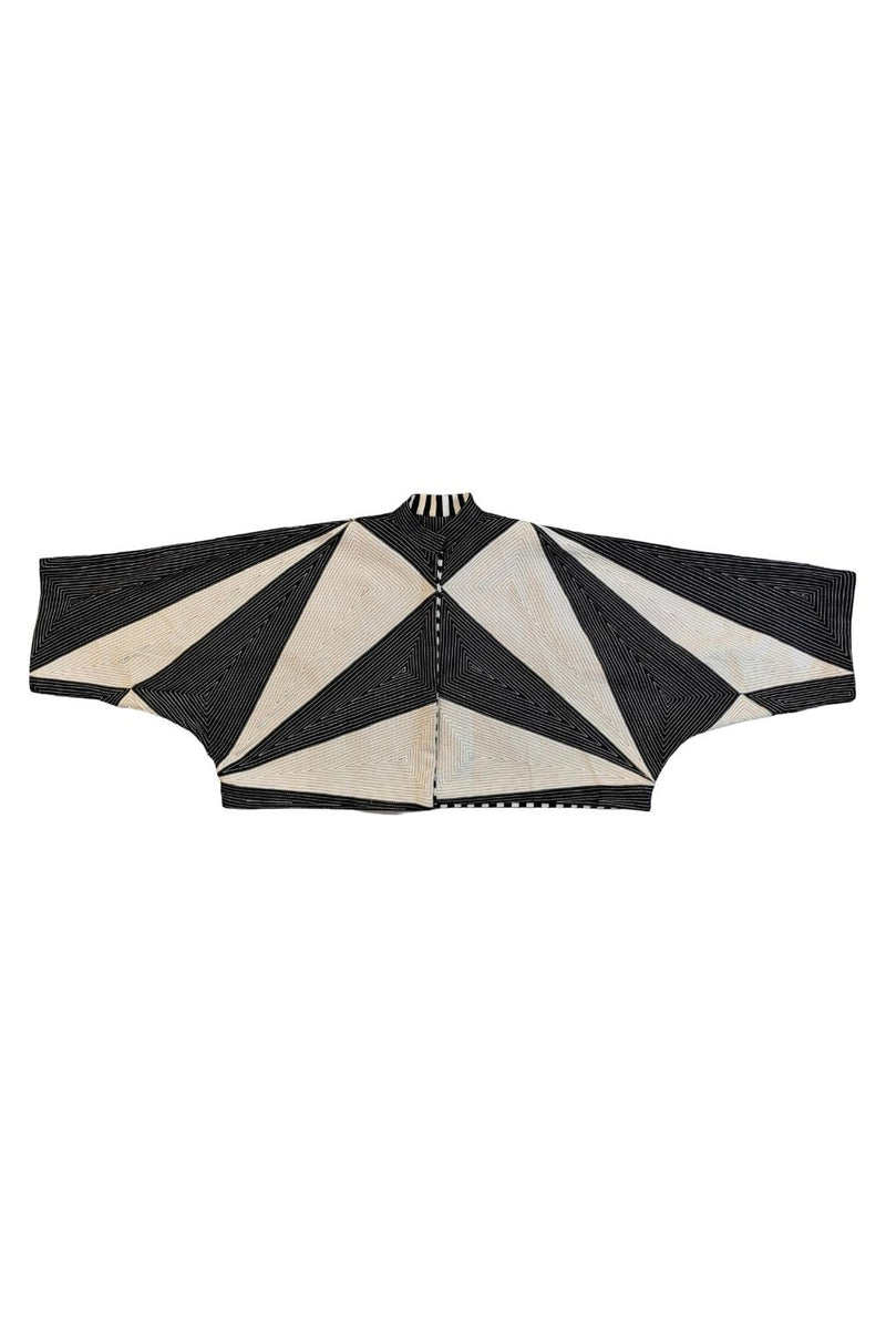 Unisex Tri Crop Moma cotton by Ka-Sha in black color for women in Singapore