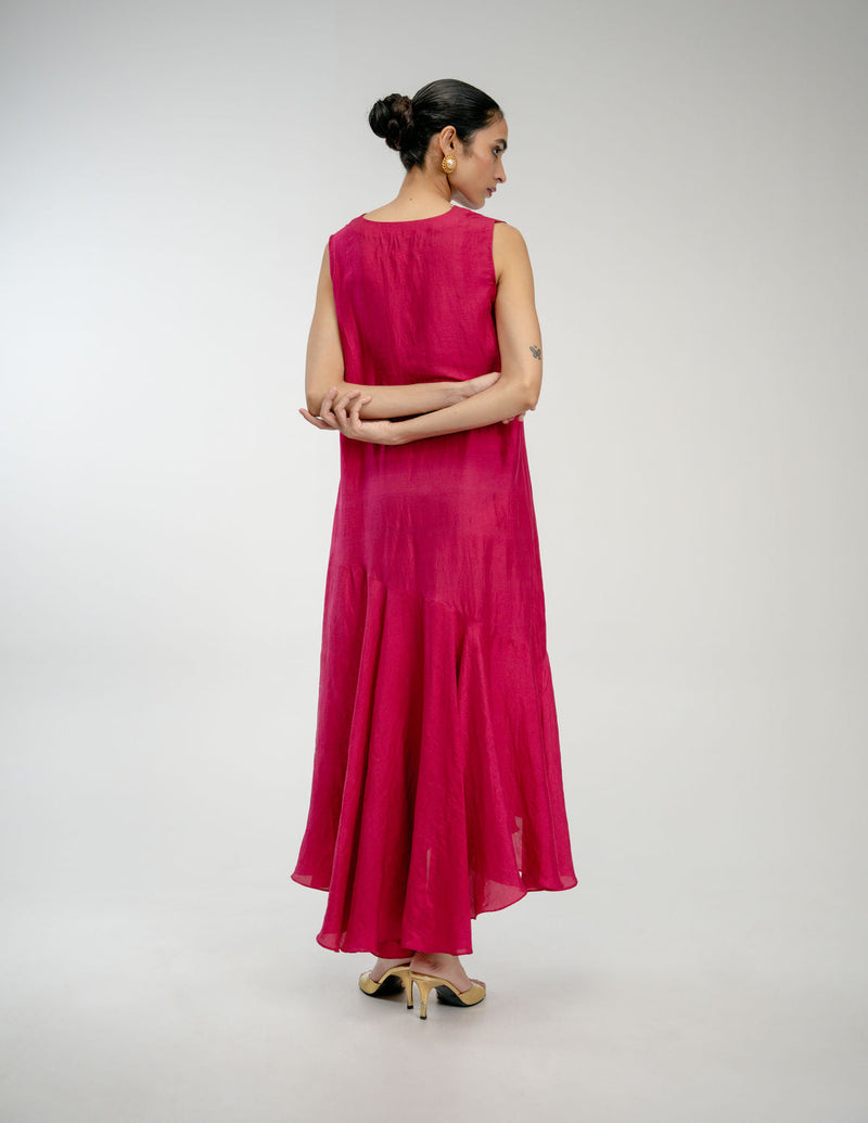 Found Again Set mulberry silk dress by Ode to Odd in pink for women in Singapore