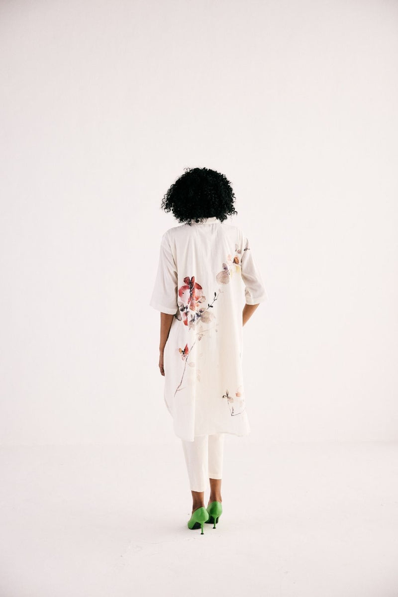 WISTERIA KURTA SET cotton by Khara Kapas in white for women in Singapore