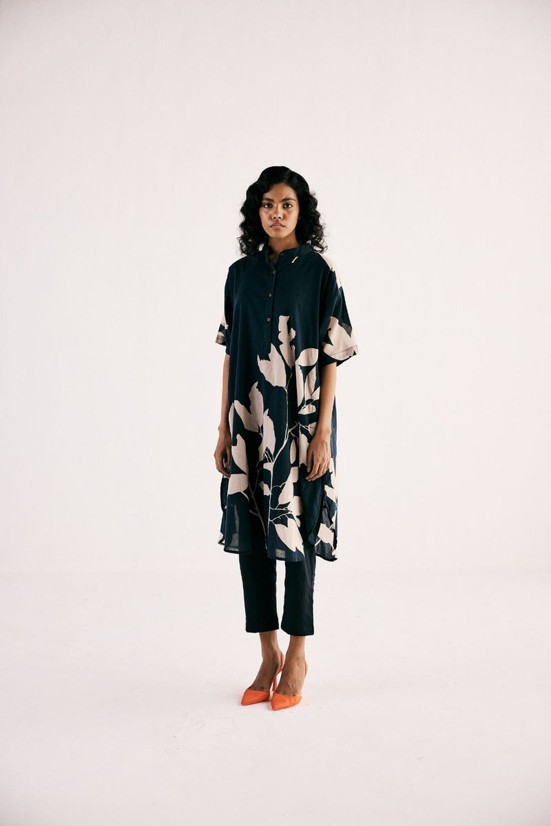 ONYX KURTA SET cotton by Khara Kapas in black for women in Singapore