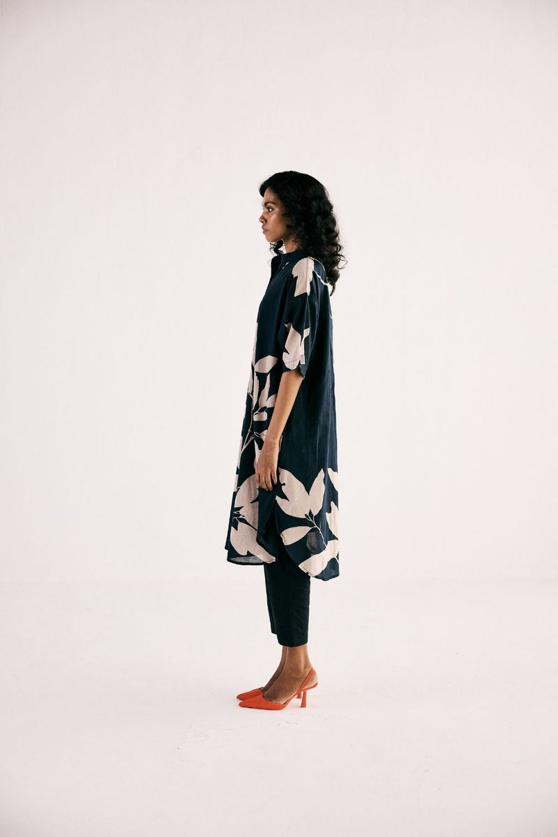 ONYX KURTA SET cotton by Khara Kapas in black for women in Singapore