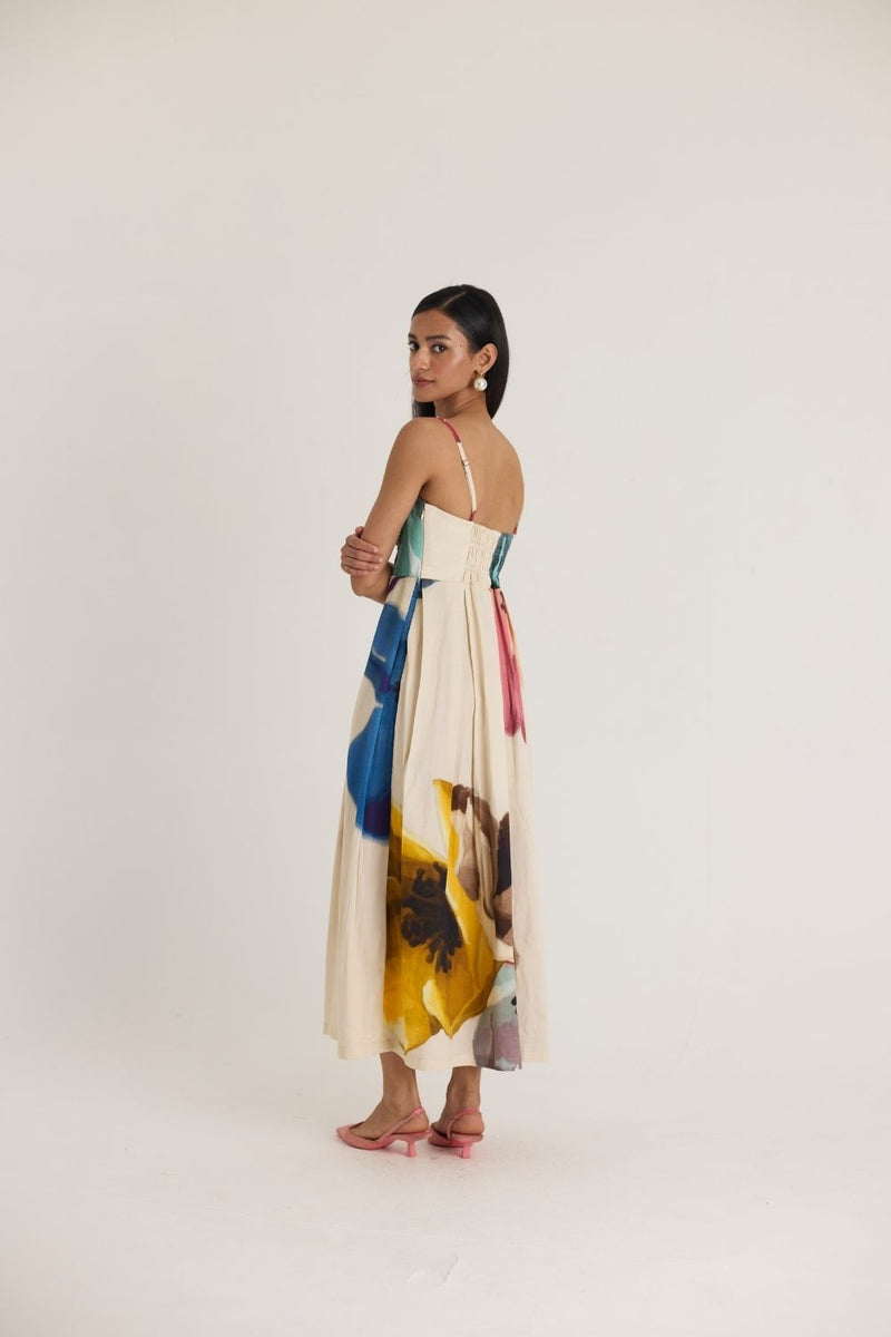 LILA BRALETTE DRESS satin by Yam in white color for women in Singapore