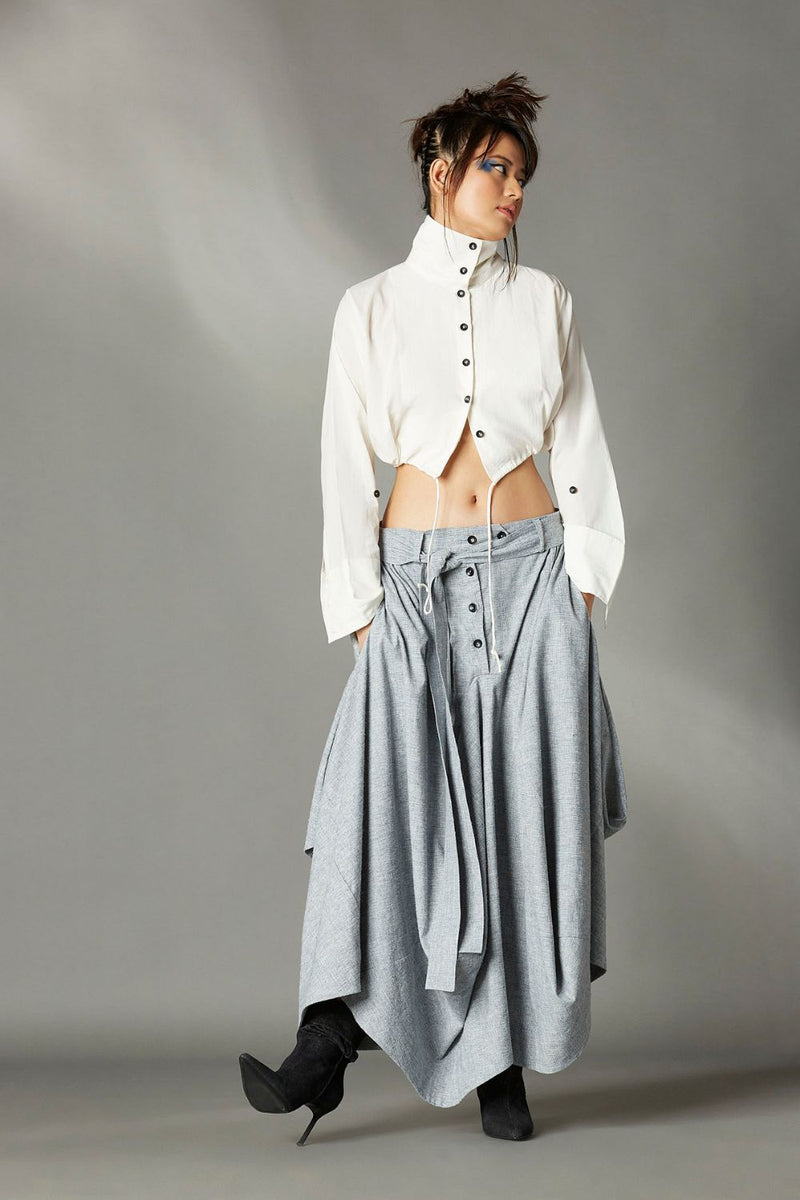 Lila Skirt cotton by Chola in blue color for women in Singapore