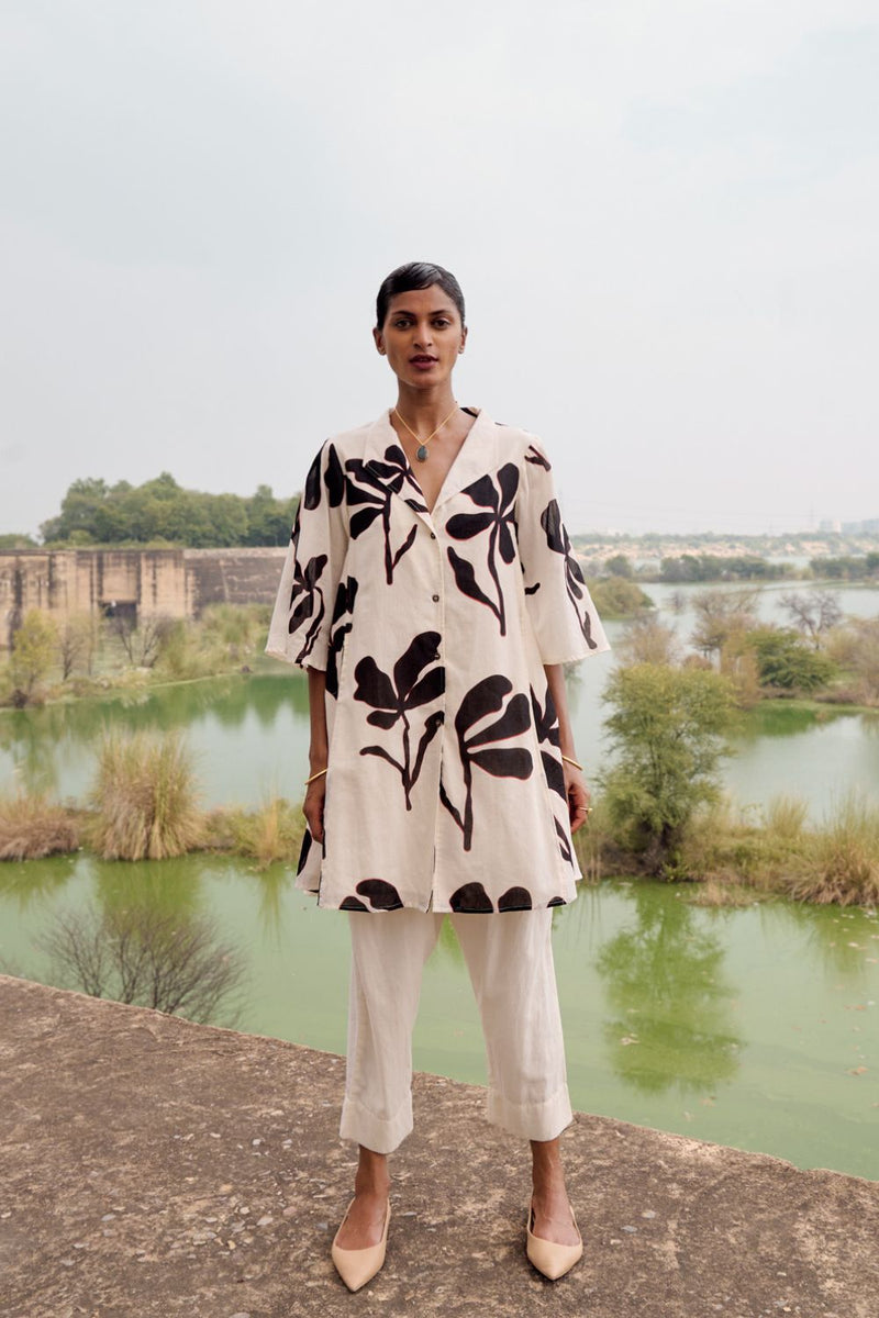 Ioras co-ord set cotton by Khara Kapas in white for women in Singapore