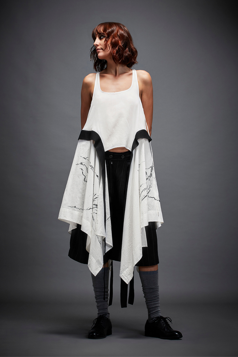 TRINITY TOP cotton by Chola in white color for women in Singapore