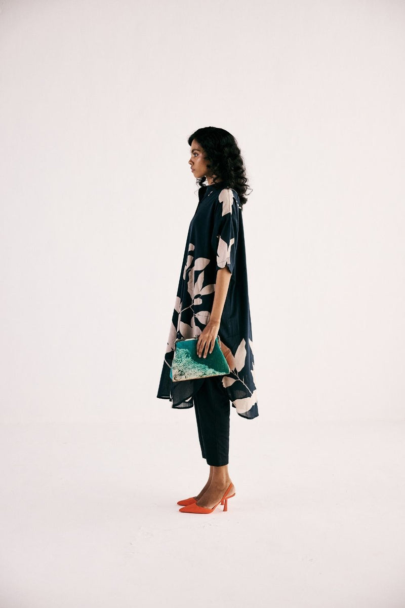 ONYX KURTA SET cotton by Khara Kapas in black for women in Singapore