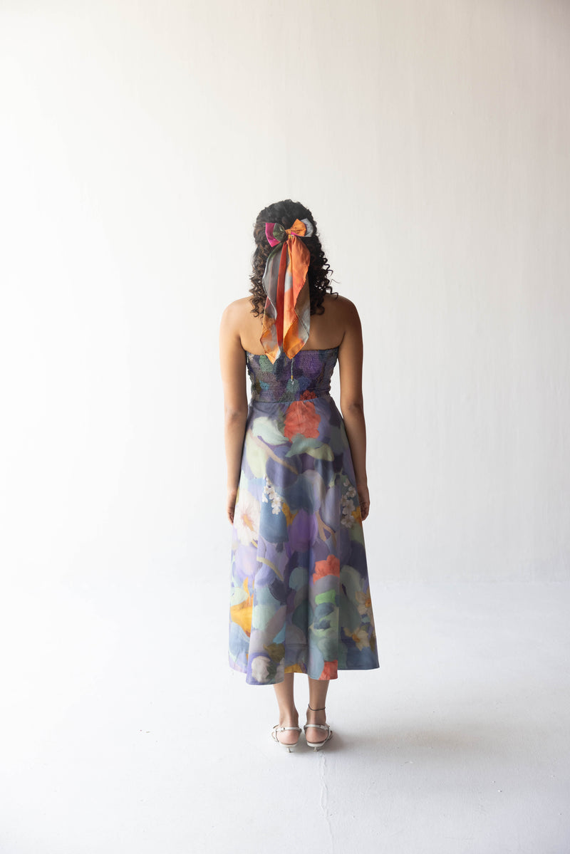 BLUEBERRY GROVE DRESS by Yam in blue color for women in Singapore
