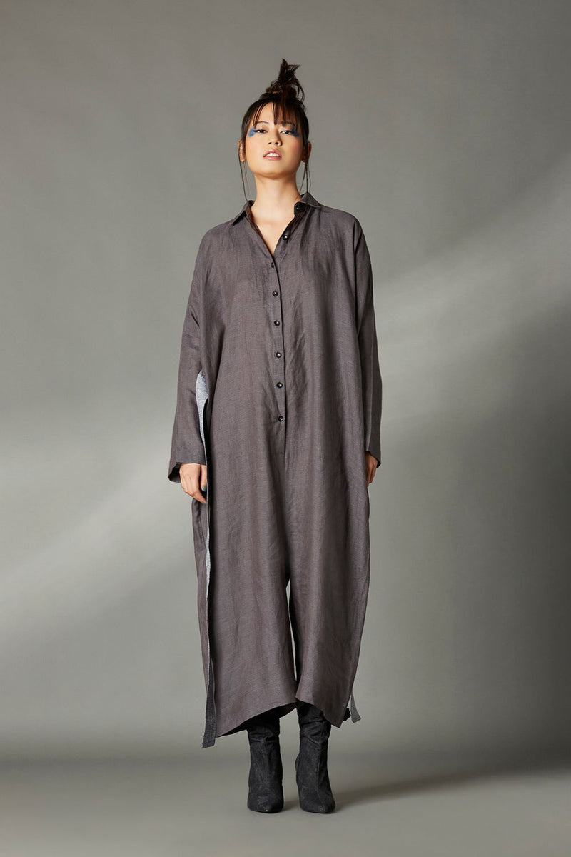 Aella Jumpsuit linen by Chola in grey color for women in Singapore