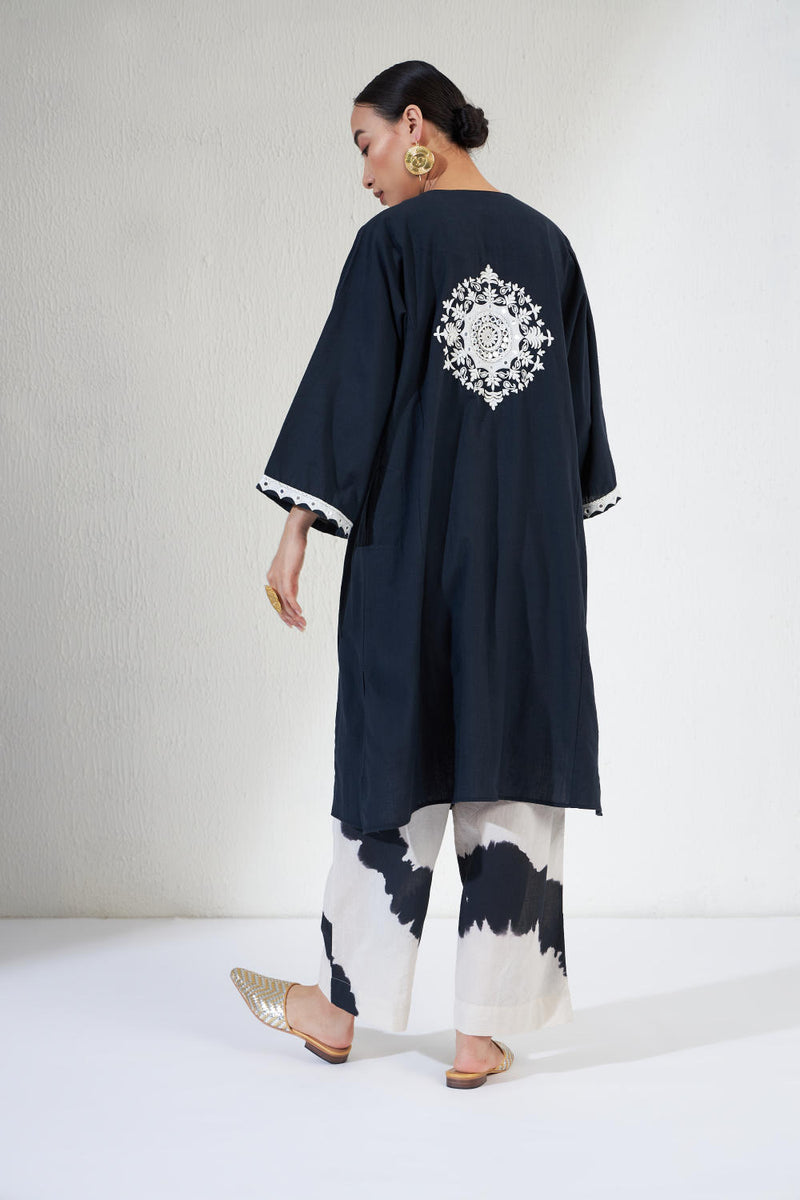 Zoya Set cotton Light Kurta Sets by Aavidi in black color for women in Singapore