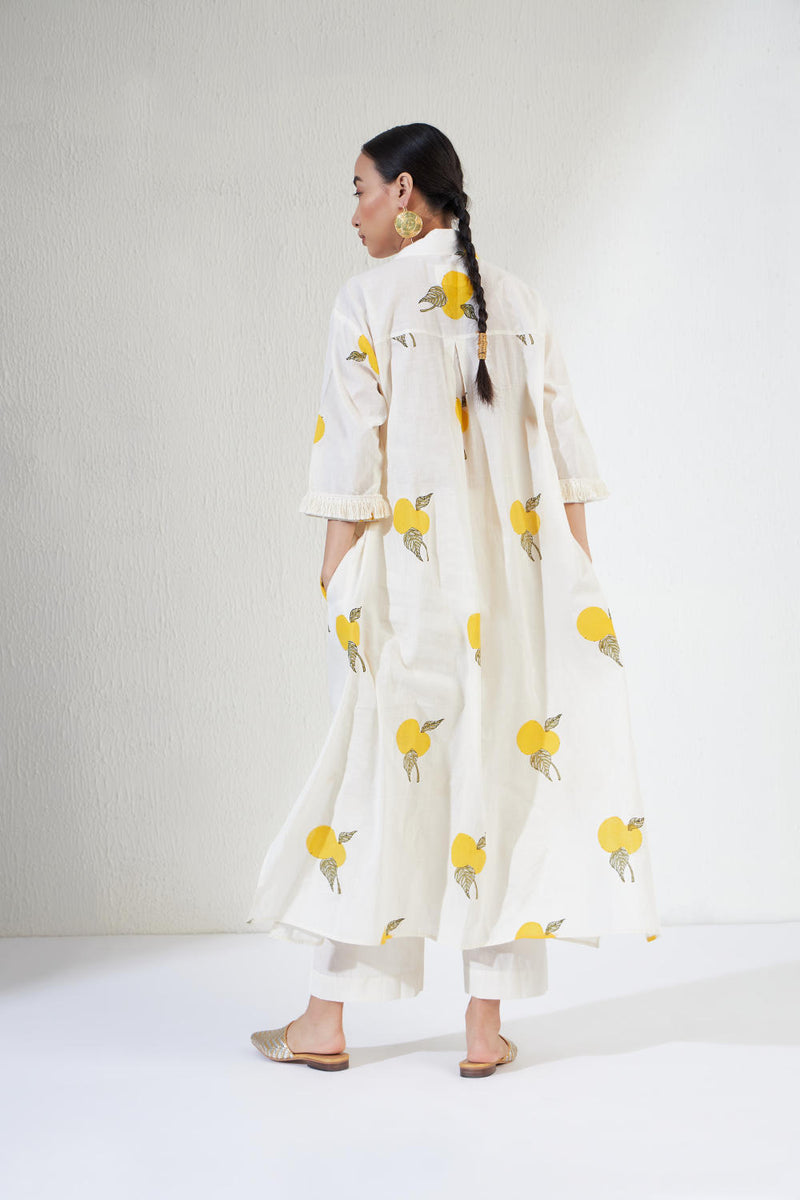 LAYLA SET cotton Light Kurta Sets by Aavidi in white color for women in Singapore