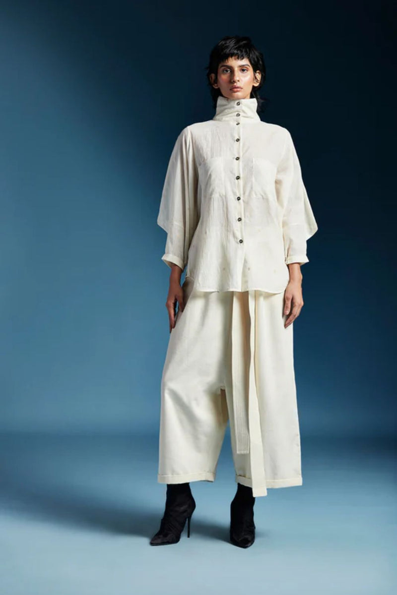 Jennie Shirt-White cotton by Chola in white color for women in Singapore