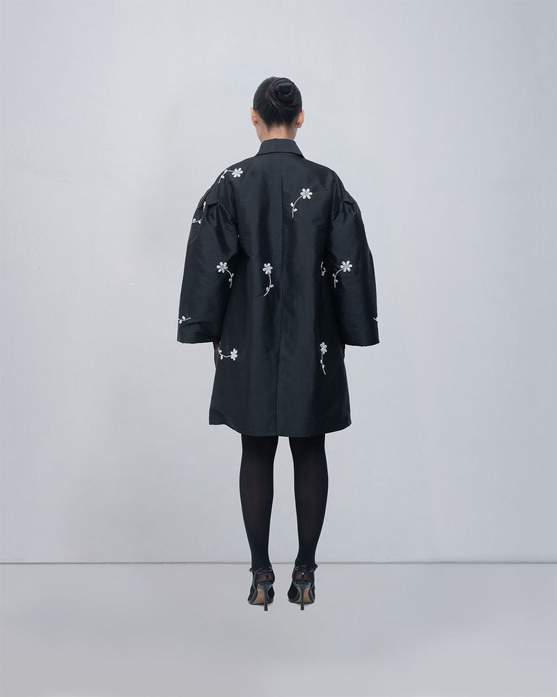 Luna Jacket viscose by Leh Studios in black for women in Singapore